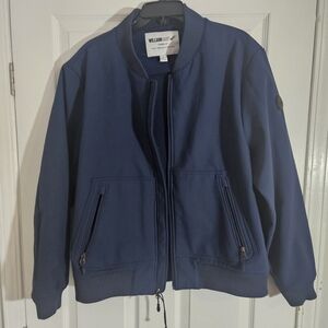 William Hunt Men's Large Navy Workwear Bomber Jacket.